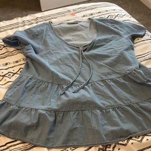 Denim colored blouse